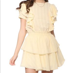 yellow mixology dress size xs ! shabby chic brand